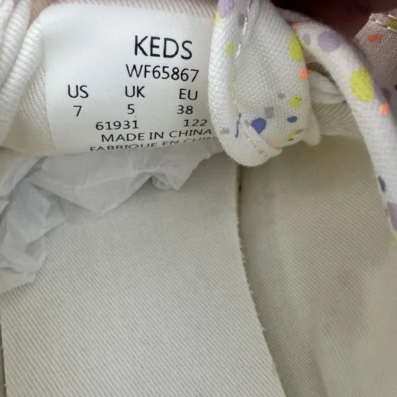 Keds Breezie Confetti Canvas Sneakers White - Picture 10 of 13